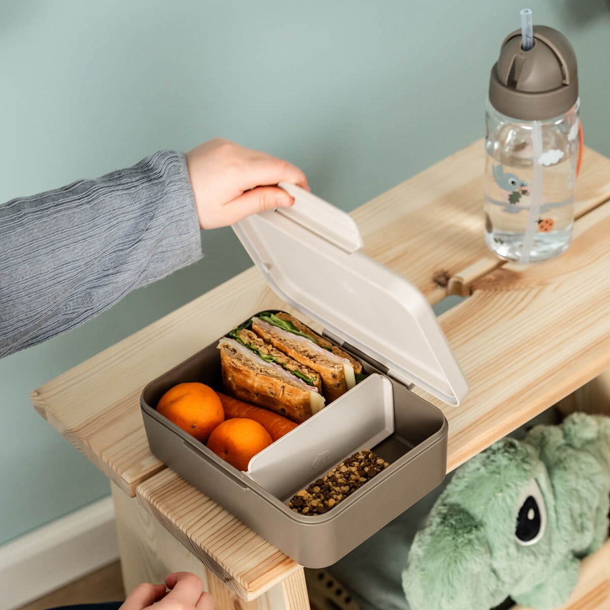 DonebyDeer Sand Tiny Trails Lunch Box With Divider