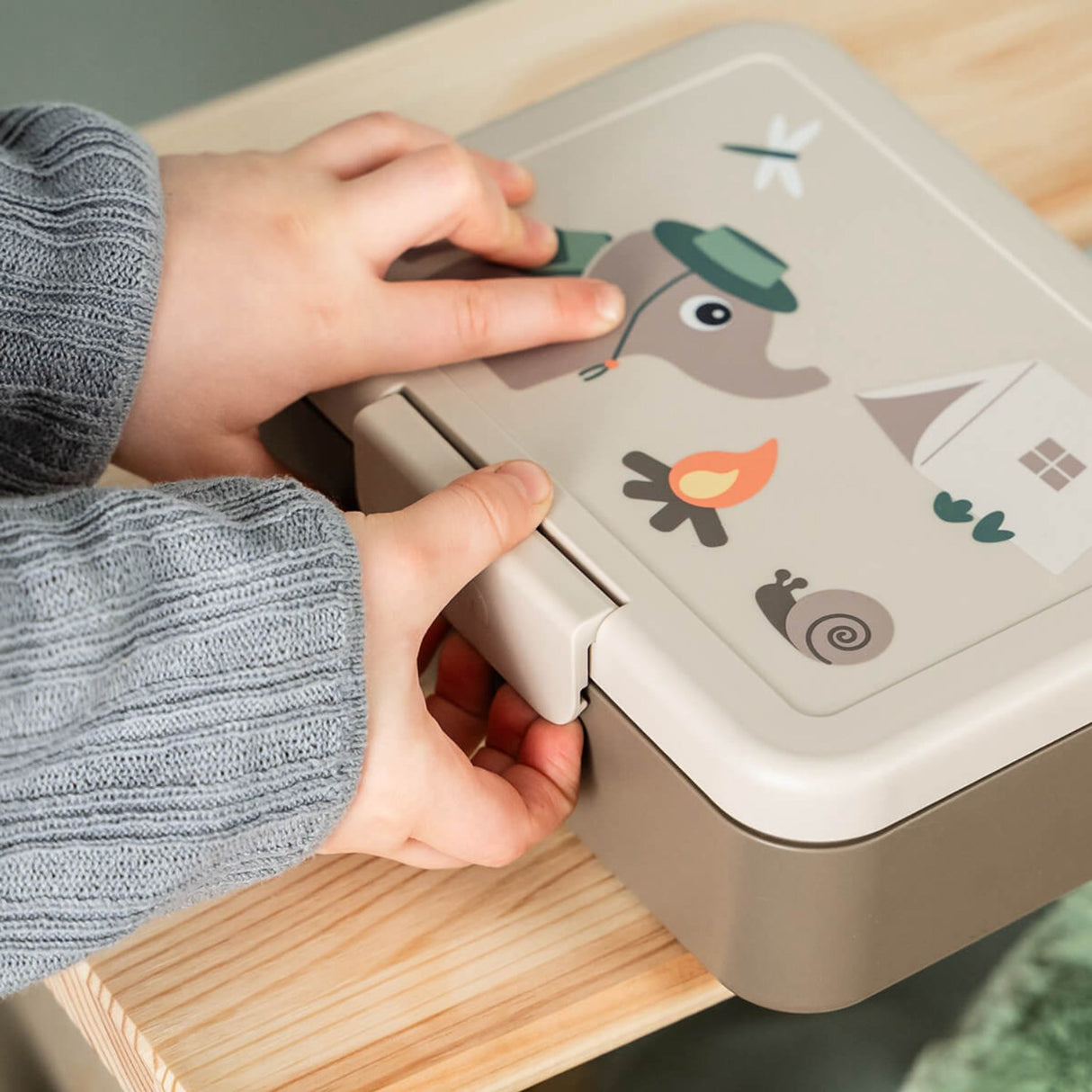 DonebyDeer Sand Tiny Trails Lunch Box With Divider