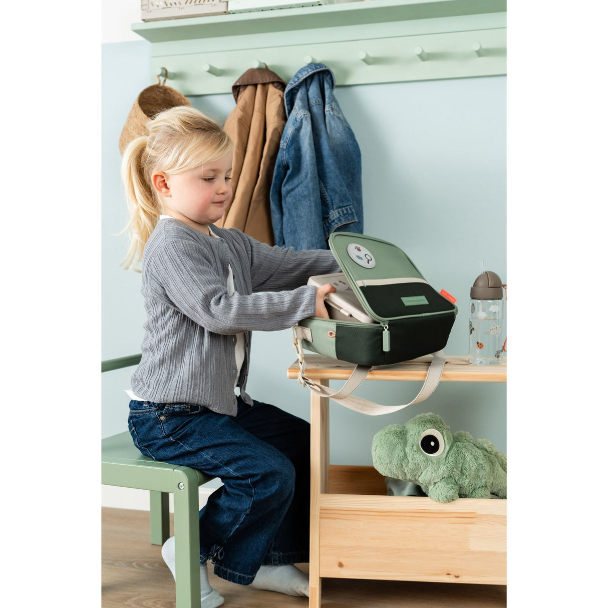 DonebyDeer Sand Tiny Trails Lunch Box With Divider