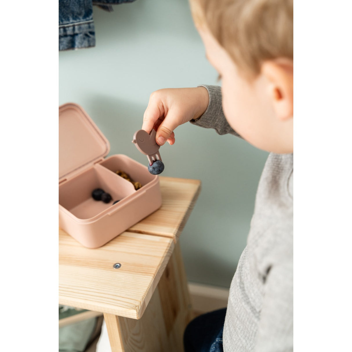 DonebyDeer Powder Tiny Farm Tiny Lunch Box With Snack Picks