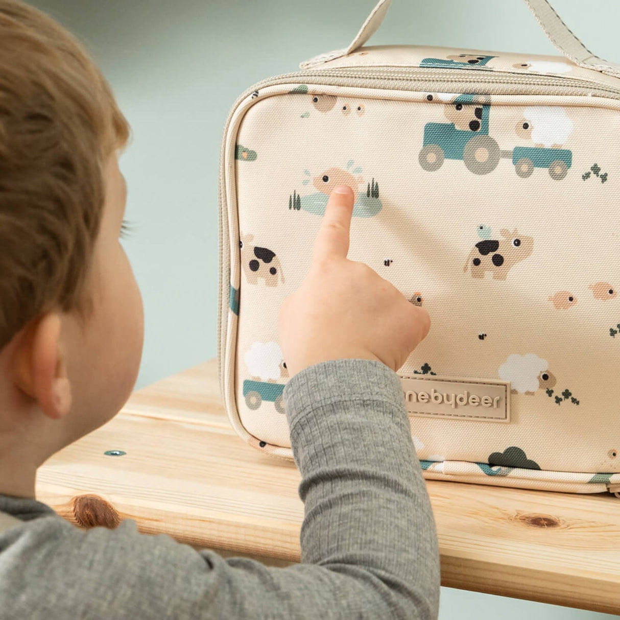 DonebyDeer Sand Tiny Farm Tiny Insulated Lunch Bag