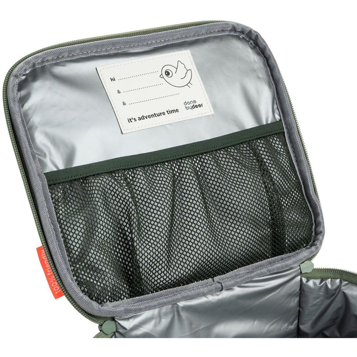 DonebyDeer Green Tiny Trails Insulated Lunch Bag
