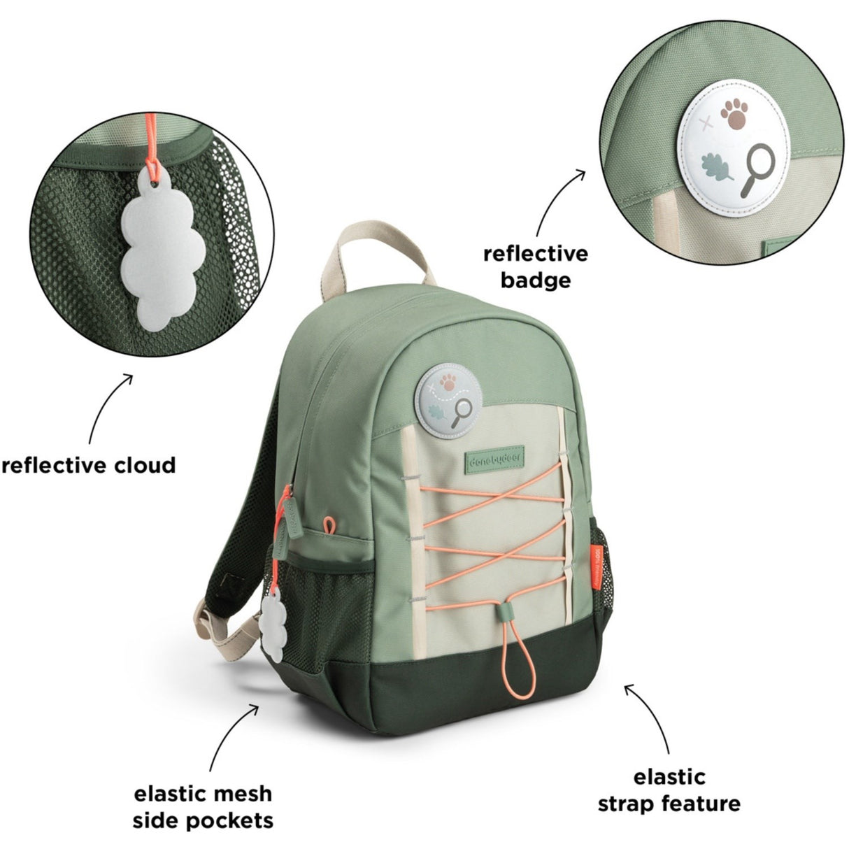 DonebyDeer Green Tiny Trails Junior Backpack