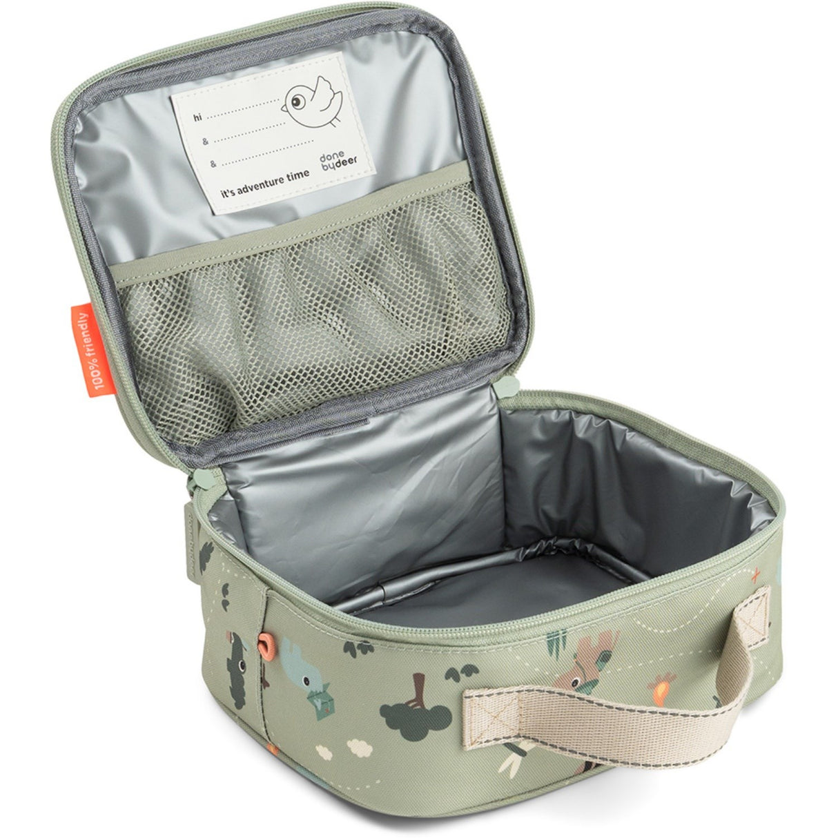 DonebyDeer Green Tiny Trails Tiny Insulated Lunch Bag