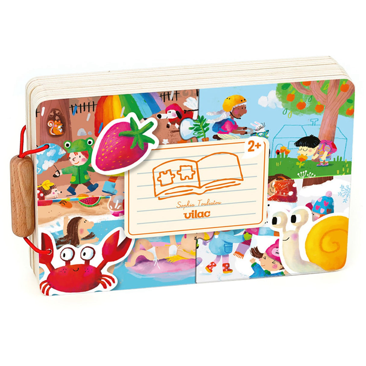 Vilac Jigsaw Puzzle Book 52 Brk - The 4 Seasons