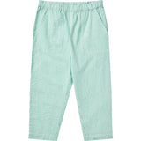 COPENHAGEN COLORS Sharp Green W Cream Stripe Seersucker Pants