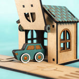Crateit Town Wooden Toy Crossroad Cottage