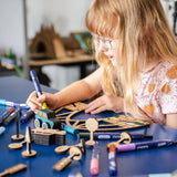 Crateit Town Wooden Toy Bus Adventures