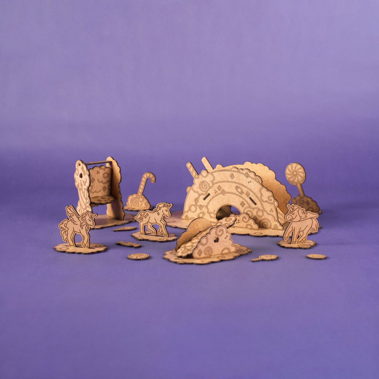Crateit Unicorn Wooden Toy Candy Land