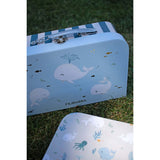 FILIBABBA Christian's Whale Tales Suitcase Set For Play And Storage 2 Pack