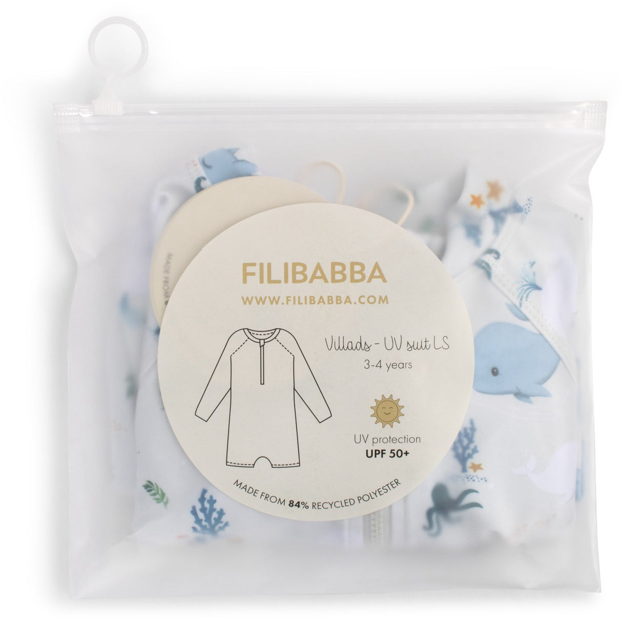 FILIBABBA Christian's Whale Tales Villads Uv Suit