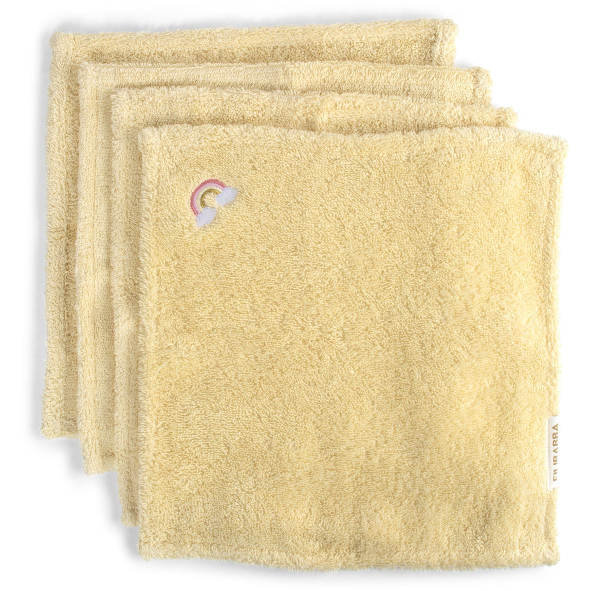 FILIBABBA Embroidered Rainbow Wash Cloths GOTS 4 Pack