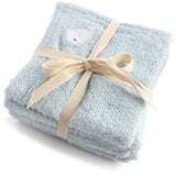 FILIBABBA Embroidered Whale Wash Cloths GOTS 4 Pack