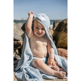 FILIBABBA Christian's Whale Tales Broderet Badehåndklæde With Hood GOTS