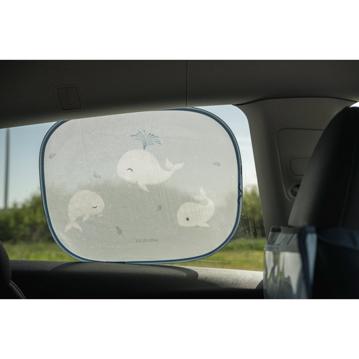 FILIBABBA Christian's Whale Tales Solskærme For Bilen 2 Pack