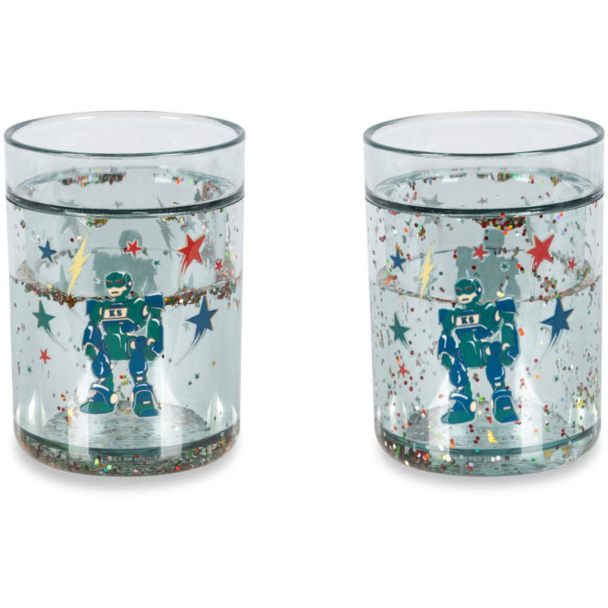 Konges Sløjd Hero Robot 2 Pack Glitter Cups