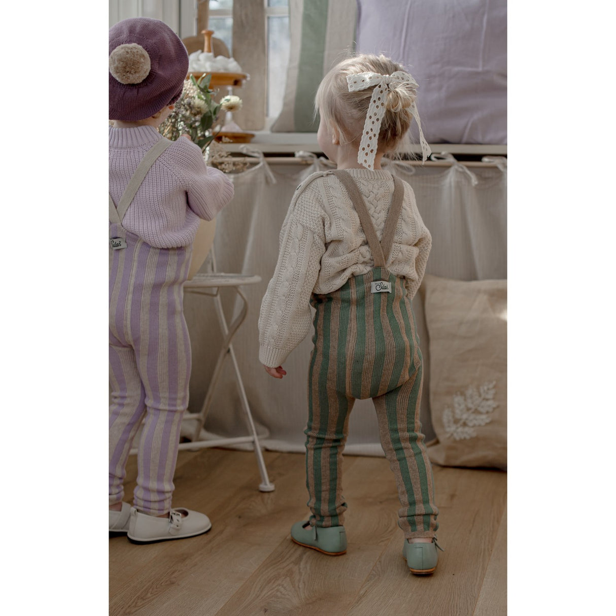 Silly Silas Matcha X Peanut Striped Footless Tights Special Edition