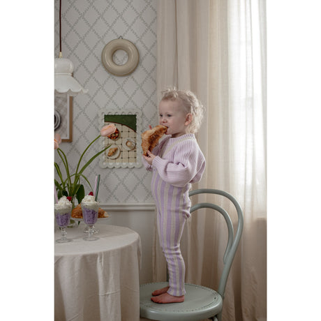 Silly Silas Lavender X Cream Striped Footless Tights Special Edition