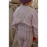 Silly Silas Lavender X Cream Striped Footless Tights Special Edition