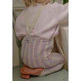 Silly Silas Lavender X Cream Striped Footless Tights Special Edition