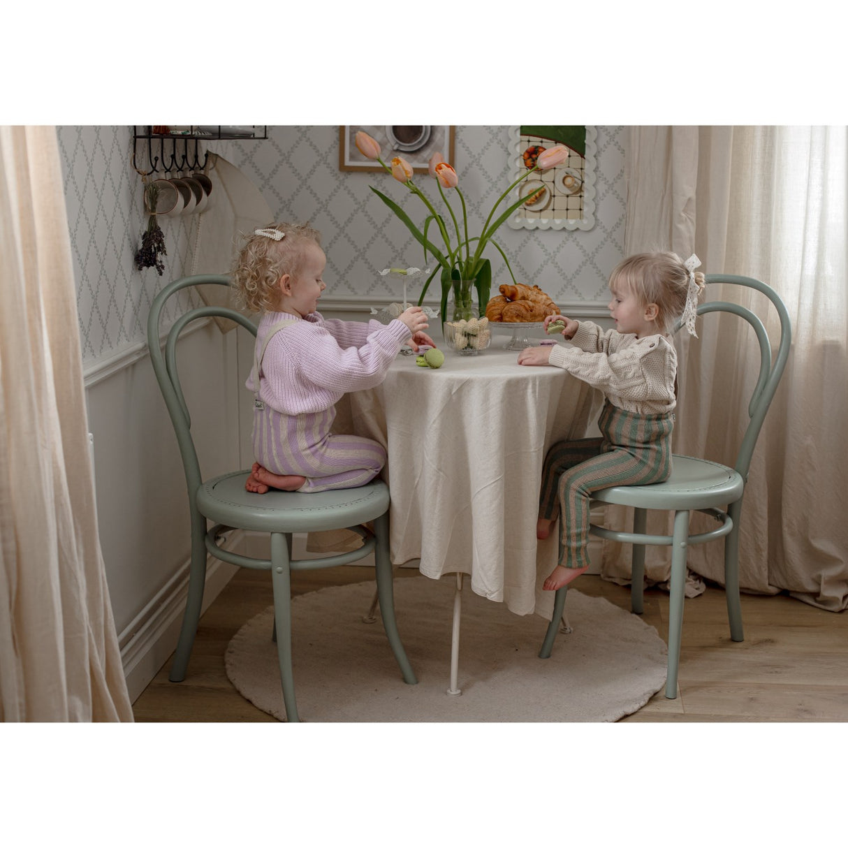 Silly Silas Lavender X Cream Striped Footless Tights Special Edition