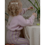 Silly Silas Lavender X Cream Striped Footless Tights Special Edition