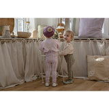 Silly Silas Lavender X Cream Striped Footless Tights Special Edition