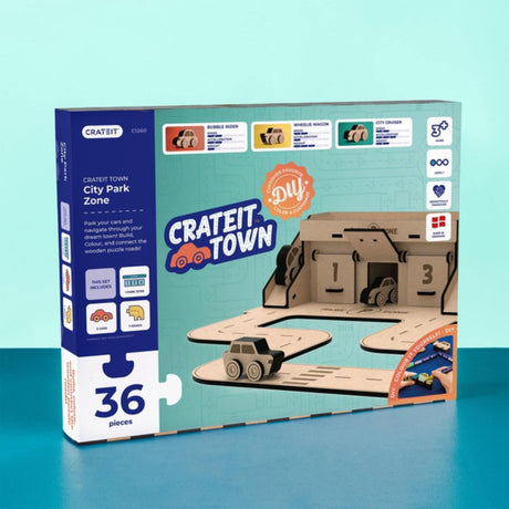 Crateit Town Wooden Toy City Park Zone