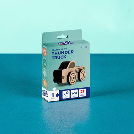 Crateit Town Wooden Toy Thunder Truck