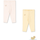 Konges Sløjd Banana Crepe/Creole Pink Fanga Perla 2 Pack Pants Ocs