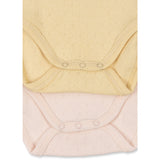 Konges Sløjd Banana Crepe/Creole Pink Fanga Perla 2 Pack Ss Body Ocs