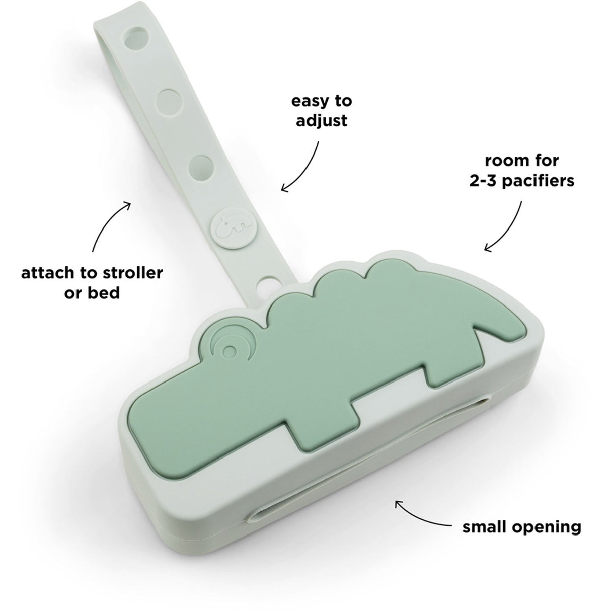 DonebyDeer Green Choco Silicone Sutteholder