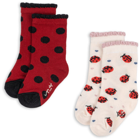 Konges Sløjd Ladybug 2 Pack Ladybug Jacquard Socks