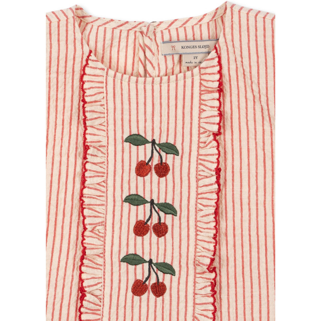 Konges Sløjd Amour Stripe Ellie Frill Top Gots