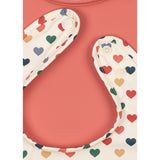 Konges Sløjd Coeur Colore/Faded Rose 2 Pack Dinner Bib
