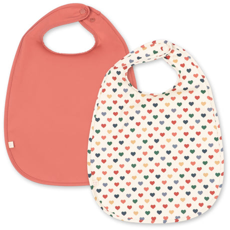 Konges Sløjd Coeur Colore/Faded Rose 2 Pack Dinner Bib
