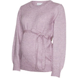 Mama;licious Misty Rose Melange Mlnewanne L/S Knit Top A.