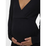 Mama;licious Black Mltrinity Tess Abk Ls Jrs Dress 2F