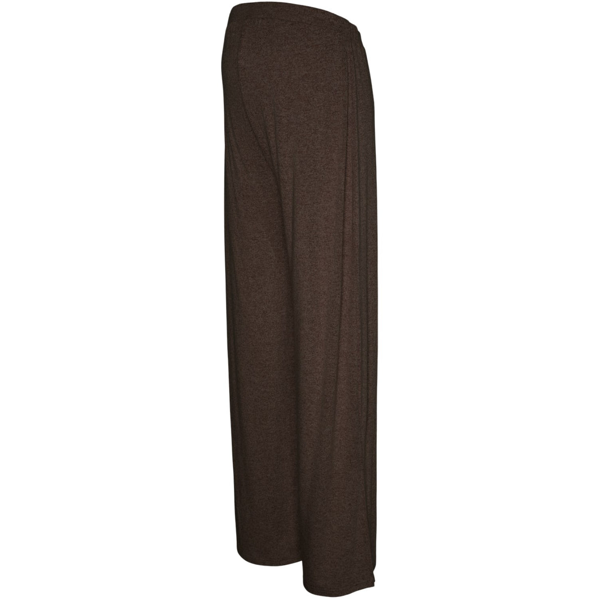 Mama;licious Chocolate Brown Melange Mlkira Wide Jrs Pants Hw