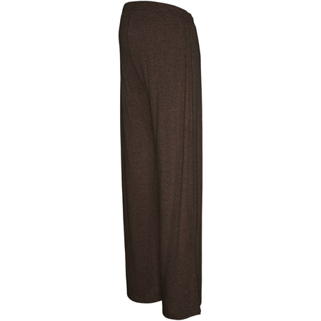 Mama;licious Chocolate Brown Melange Mlkira Wide Jrs Pants Hw