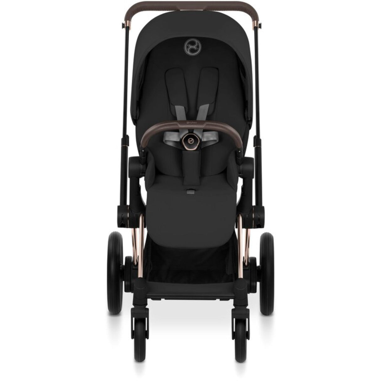 Cybex Sepia Black/Black Epriam Comfort Rosegold Inklusiv Foldbar Liggedel