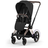Cybex Sepia Black/Black Epriam Comfort Rosegold Inklusiv Foldbar Liggedel
