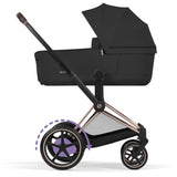 Cybex Sepia Black/Black Epriam Comfort Rosegold Inklusiv Foldbar Liggedel