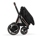 Cybex Sepia Black/Black Epriam Comfort Rosegold Inklusiv Foldbar Liggedel