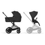 Cybex Sepia Black/Black Epriam Comfort Matt Black Inklusiv Foldbar Liggedel
