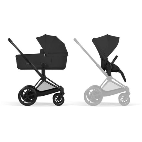Cybex Sepia Black/Black Epriam Comfort Matt Black Inklusiv Foldbar Liggedel
