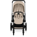 Cybex Cozy Beige/Beige Epriam Comfort Matt Black Inklusiv Foldbar Liggedel