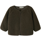 Lil'Atelier Dark Earth Nbnnalo Bia Loose Sherpa Jacket Lil