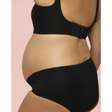 momkind Black Ultra Seamless Under Belly Briefs, 2-Pack