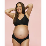 momkind Black Ultra Seamless Under Belly Briefs, 2-Pack